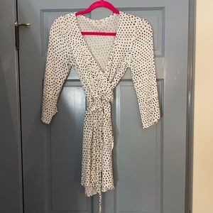 Billabong black and white polka dot dress